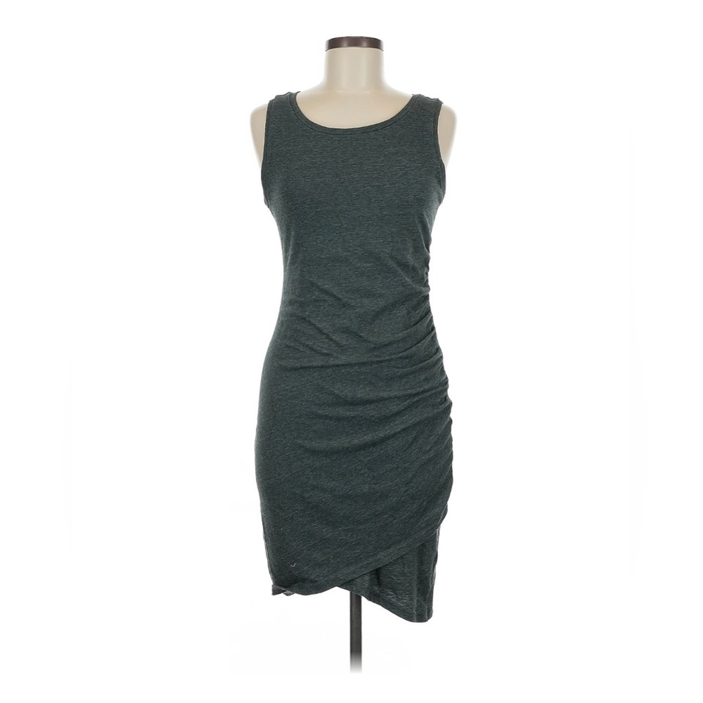 Leith Asymmetrical Ruched Wrap Mini Dress - small